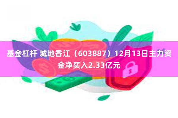 基金杠杆 城地香江（603887）12月13日主力资金净买入2.33亿元